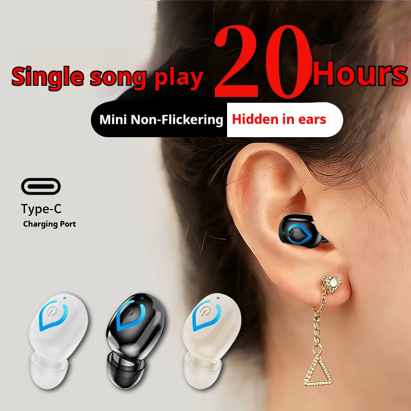 Bluetooth Headset On Ear - 마이크가 장착된 미니 무선 블루투스 헤드폰
