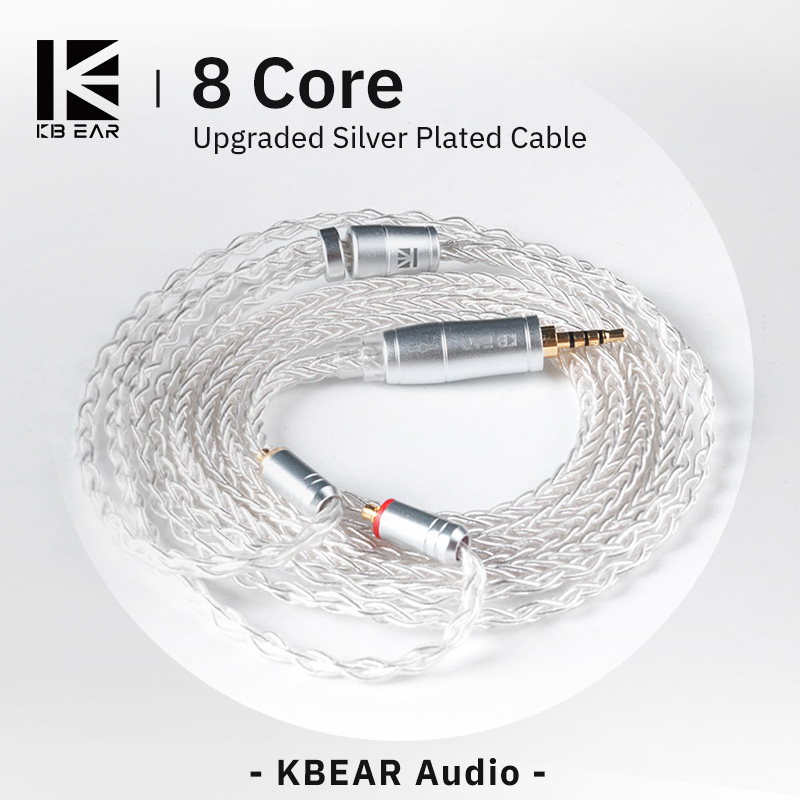 KBEAR 8 코어 업그레이드 실버 유선 이어폰 케이블 - In Ear Monitor Iem 리뷰 및 가격